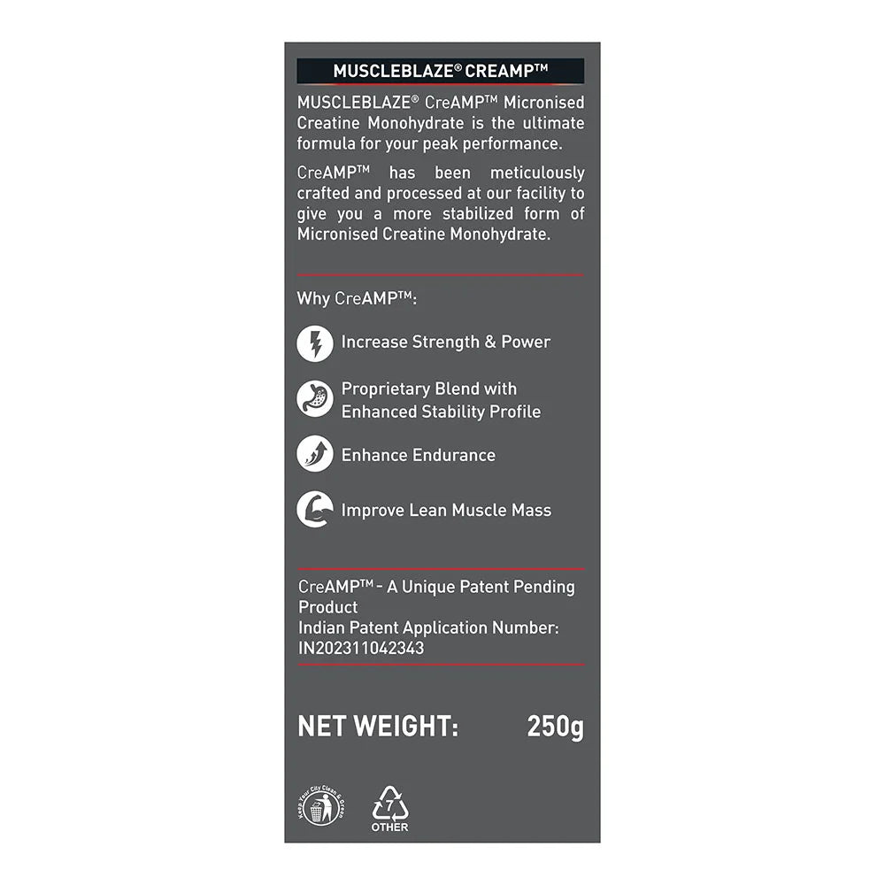MuscleBlaze Creatine Monohydrate CreAMP