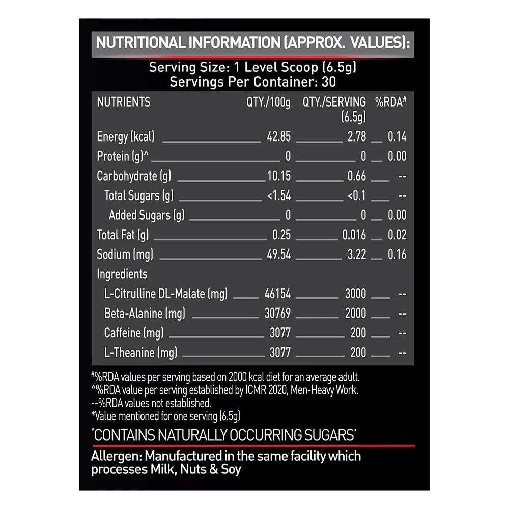 MuscleBlaze Preworkout 200 Xtreme