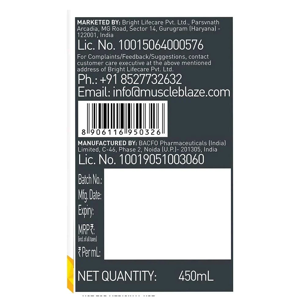 MuscleBlaze Liquid L-Carnitine