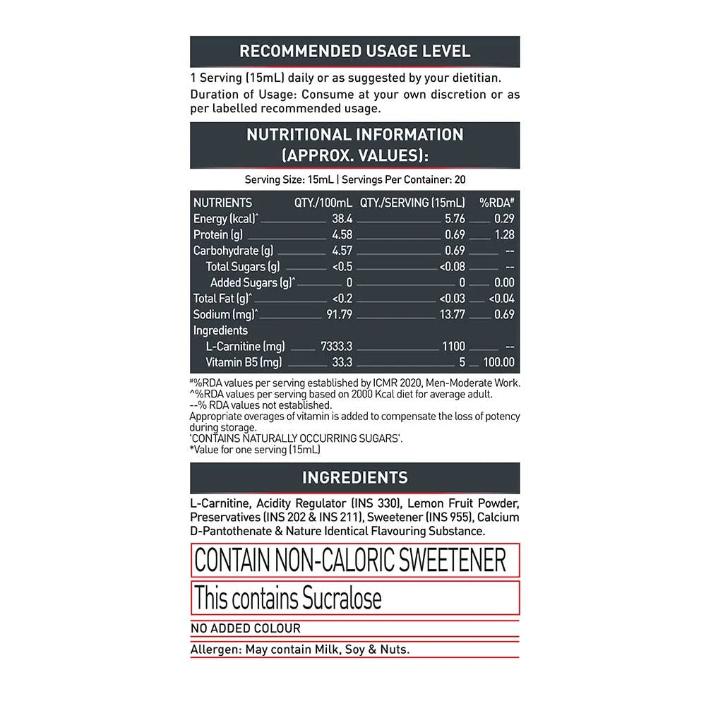 MuscleBlaze Liquid L-Carnitine