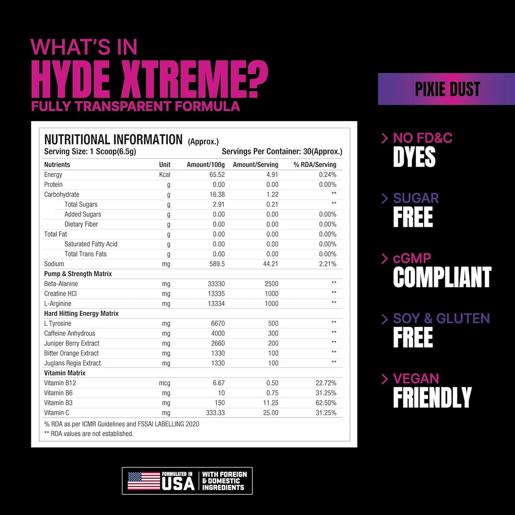Hyde Xtreme Preworkout