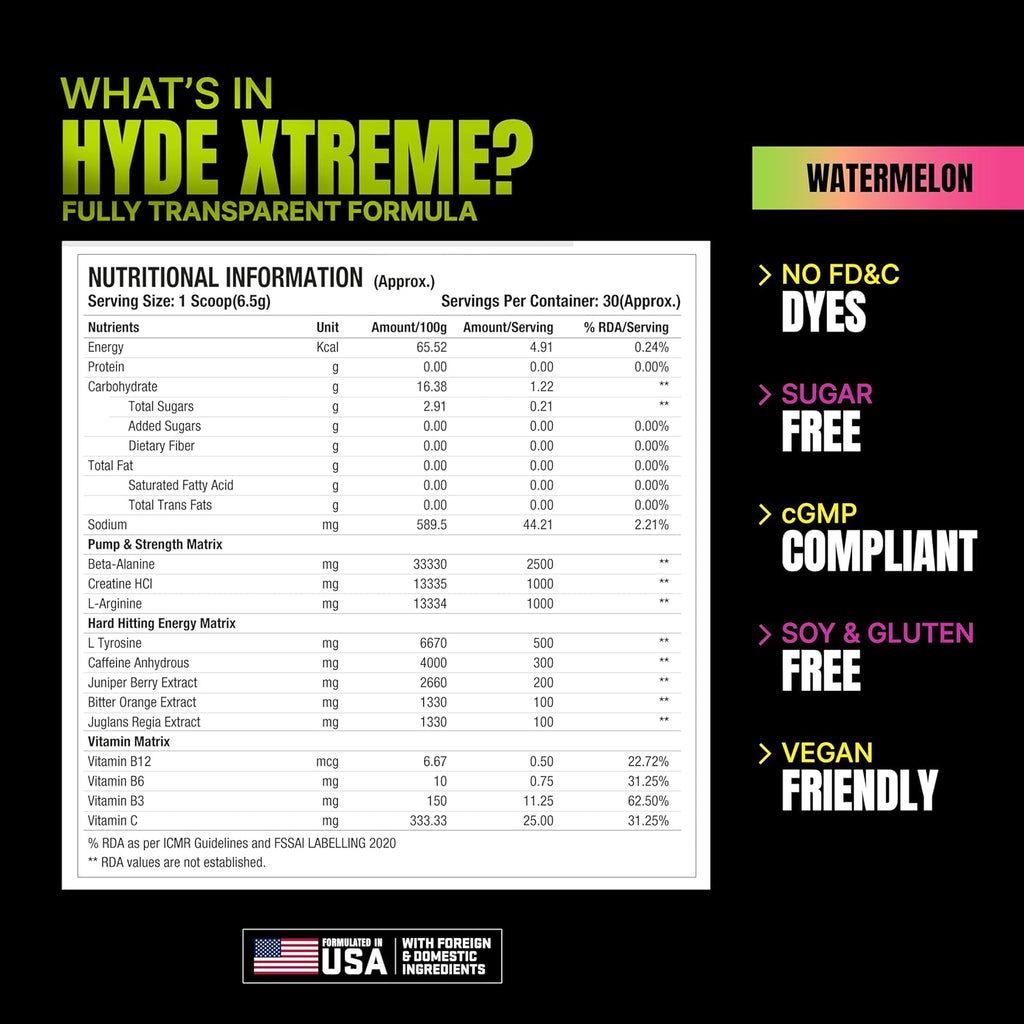 Hyde Xtreme Preworkout
