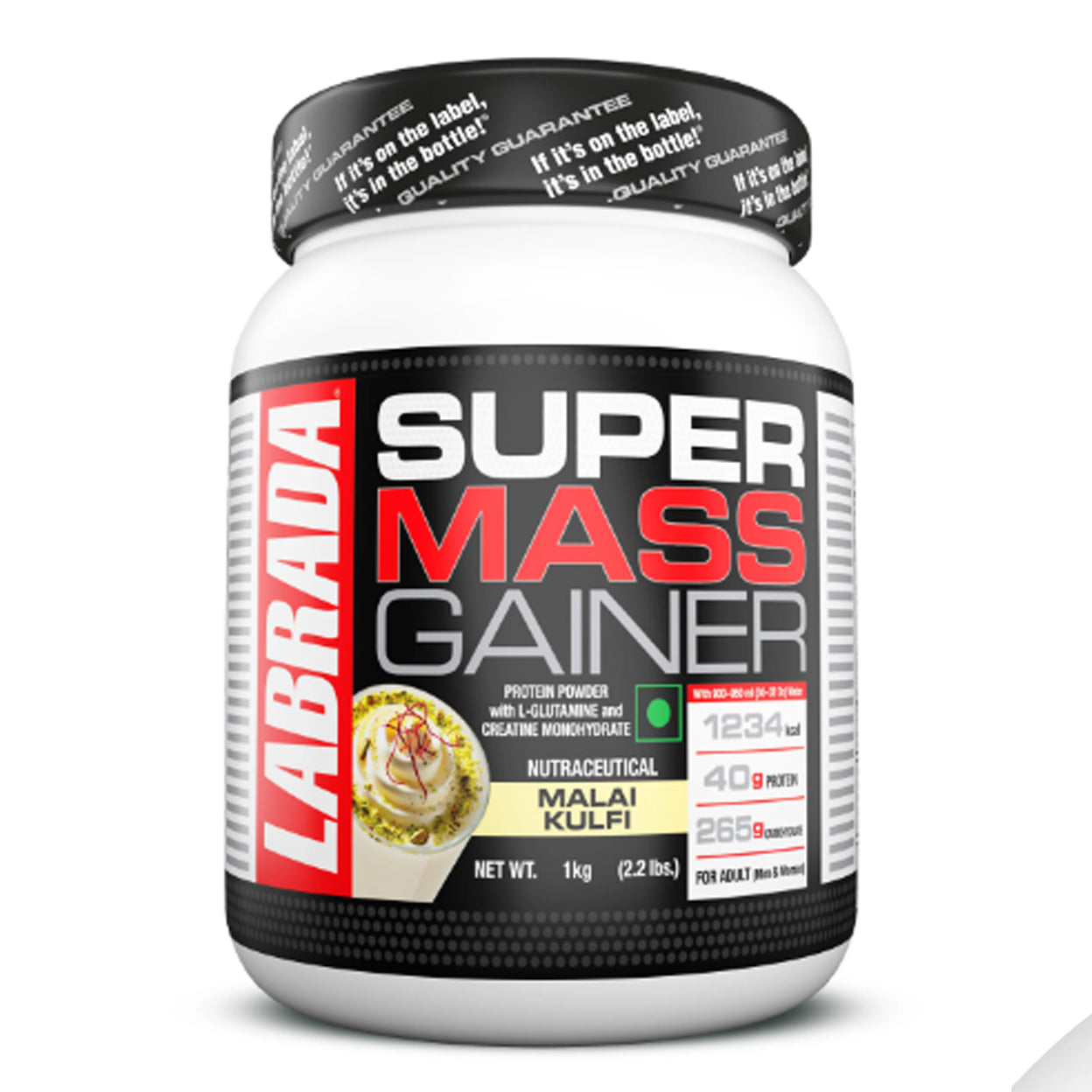 Labrada Super Mass Gainer Protein Powder with L-glutamine & Creatine Monohydrate