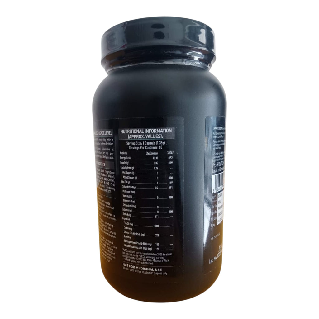 MuscleBlaze Omega 3 Fish Oil (1000 mg) with 180mg EPA and 120mg DHA