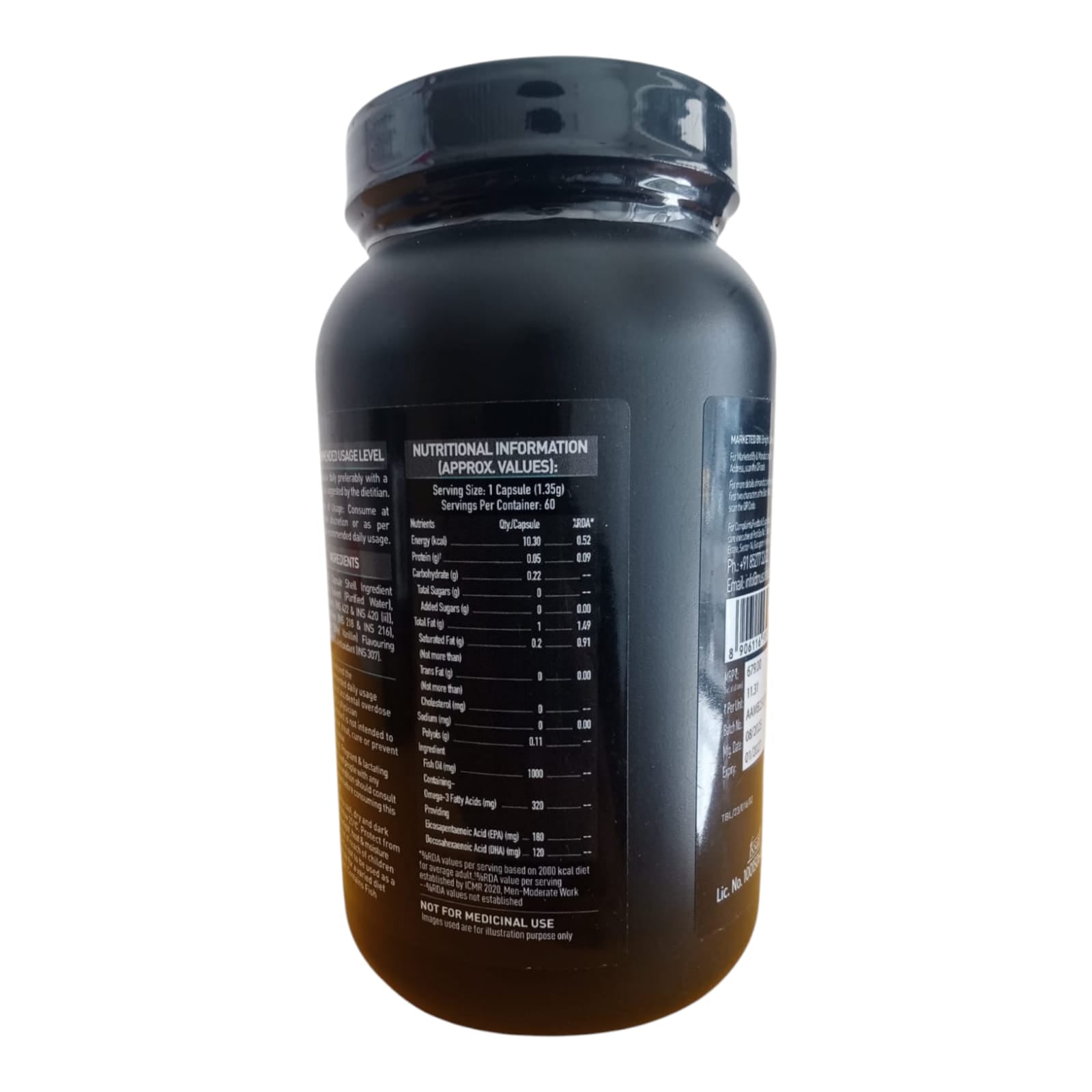 MuscleBlaze Omega 3 Fish Oil (1000 mg) with 180mg EPA and 120mg DHA