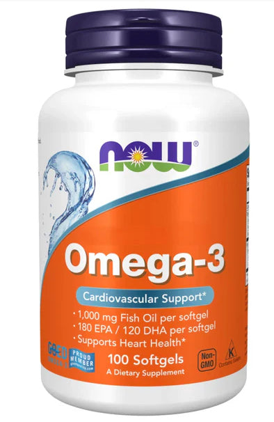 Now Omega-3 1000mg Fish Oil, Softgels