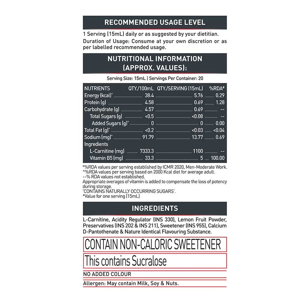 MuscleBlaze Liquid L-Carnitine