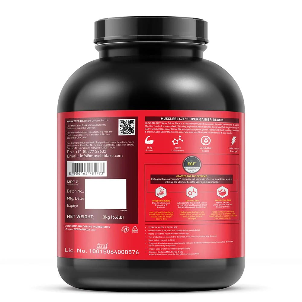 MuscleBlaze Super Gainer Black