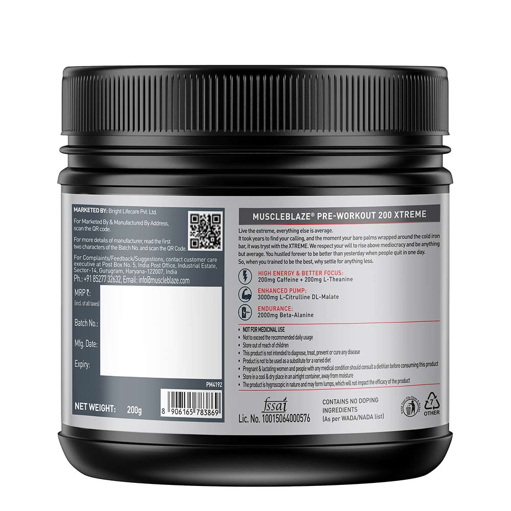 MuscleBlaze Preworkout 200 Xtreme