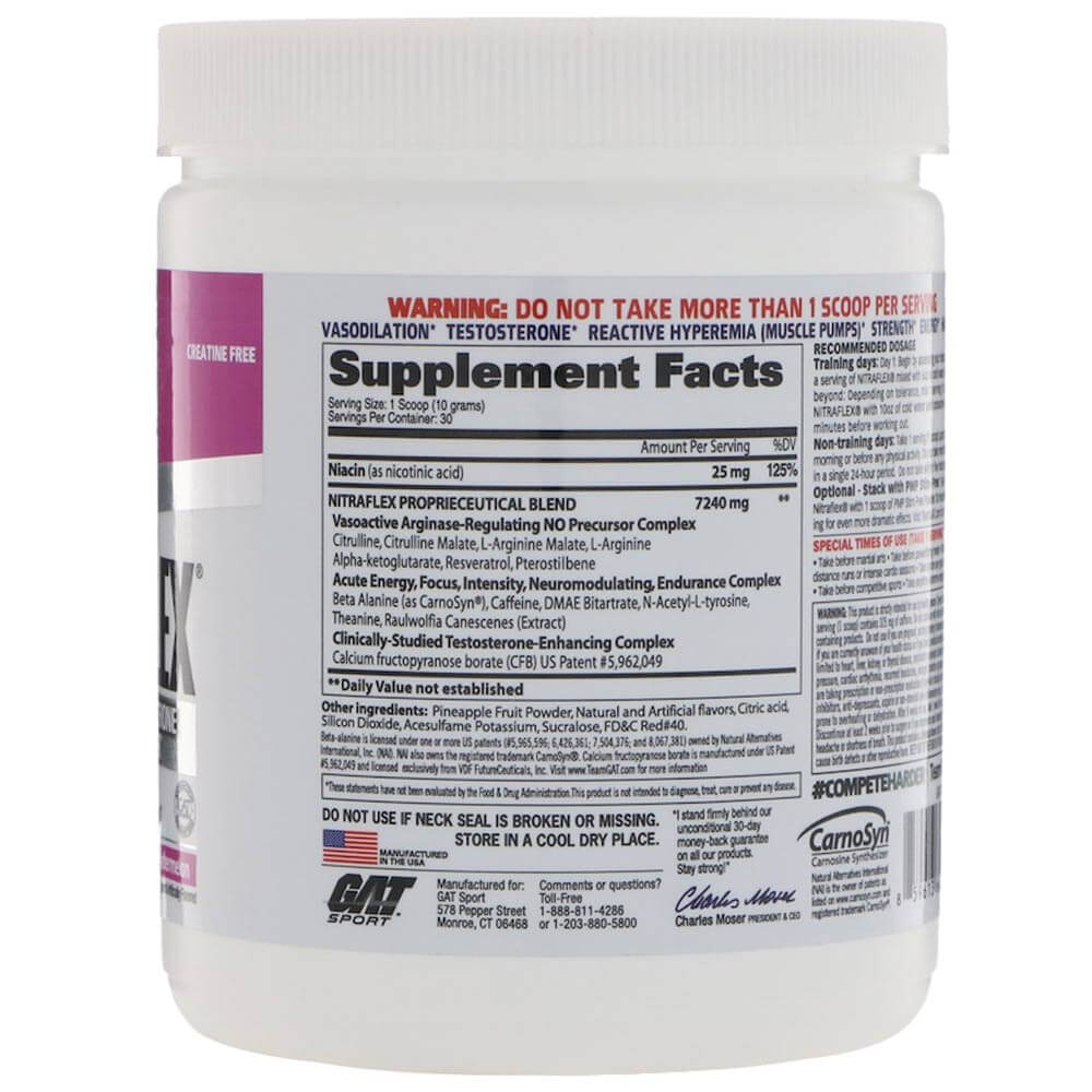 GAT Nitraflex Hyperemia & Testosterone Enhancing Powder
