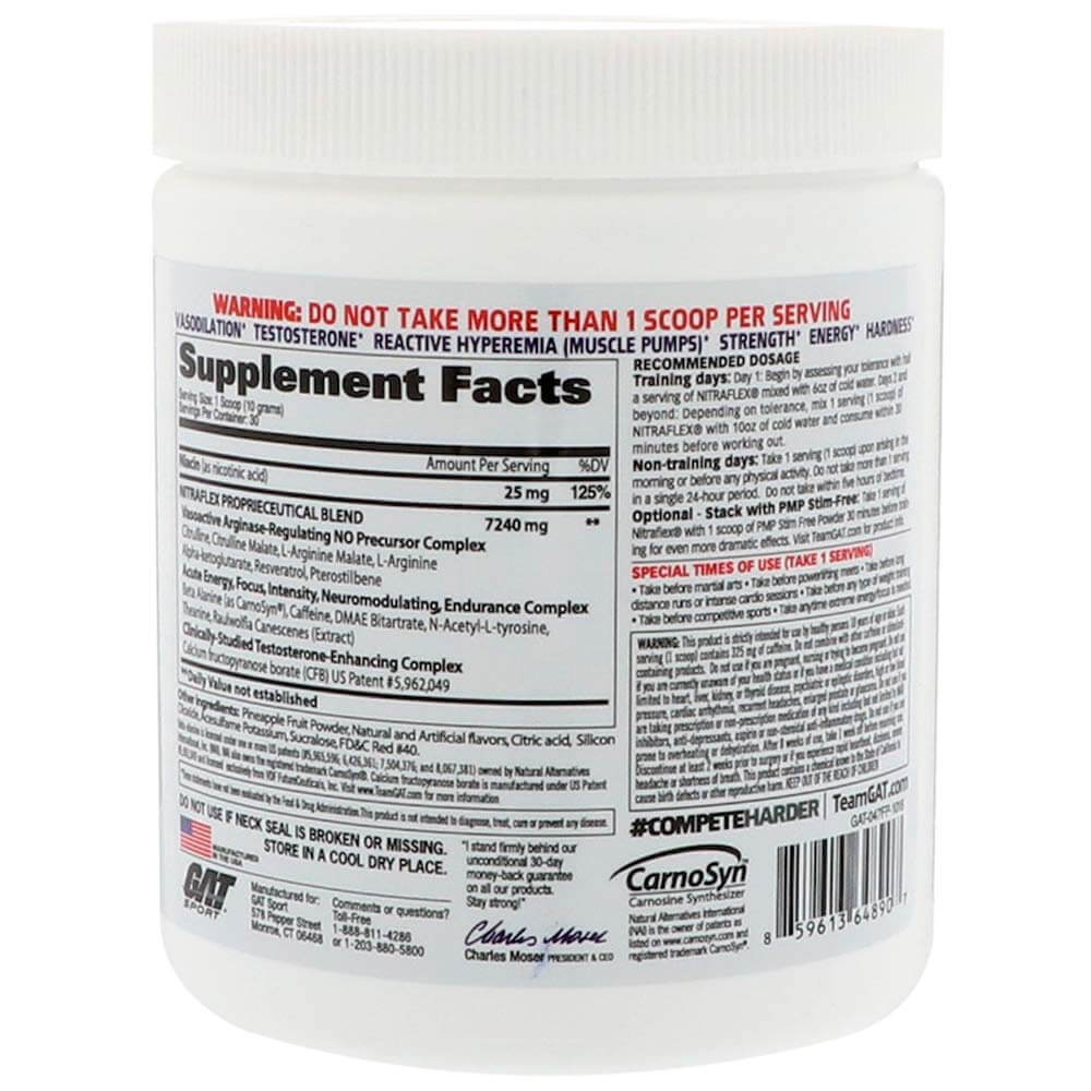 GAT Nitraflex Hyperemia & Testosterone Enhancing Powder