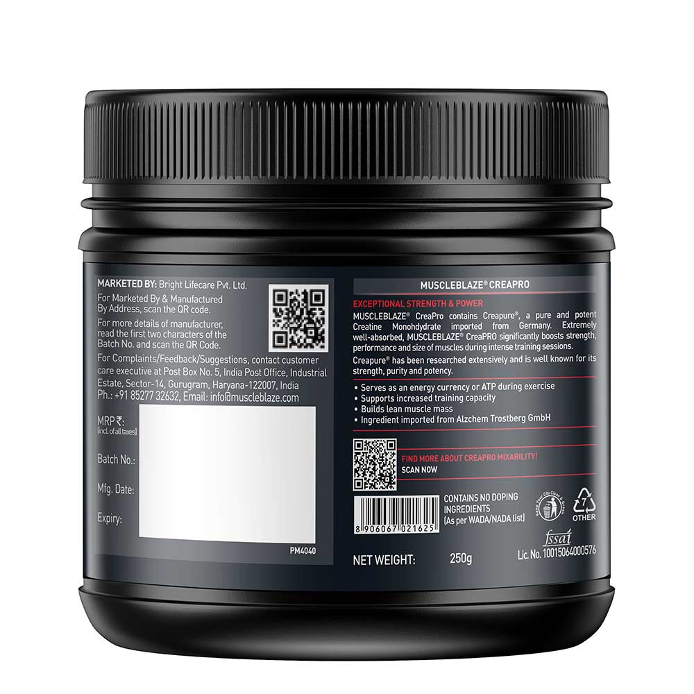 MuscleBlaze CreaPRO Creatine with Creapure® Powder