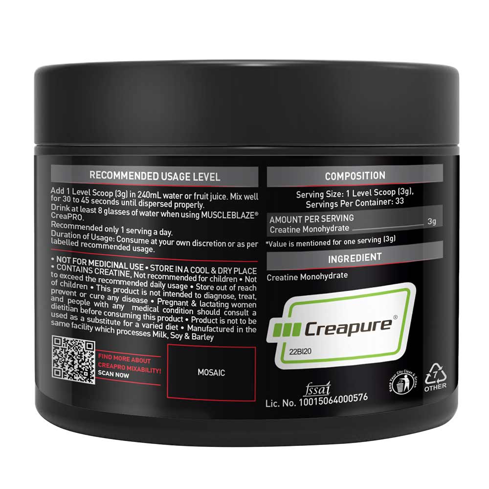 MuscleBlaze CreaPRO Creatine with Creapure® Powder