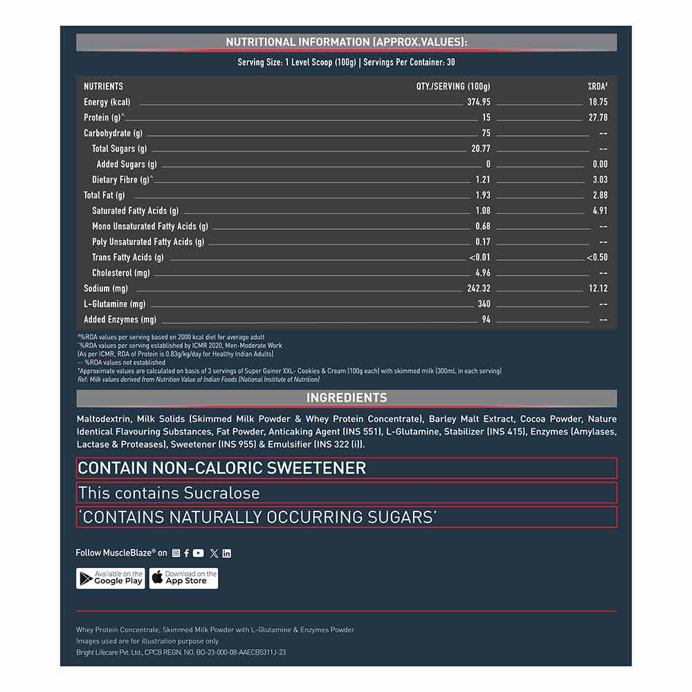 MuscleBlaze Super Gainer XXL Weight Gainer