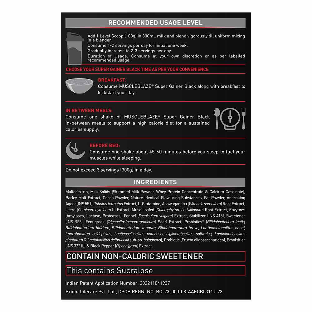 MuscleBlaze Super Gainer Black